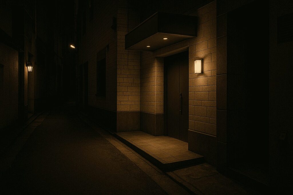 不倫カップルが好む、恵比寿の目立たない裏通りに位置するラブホテル