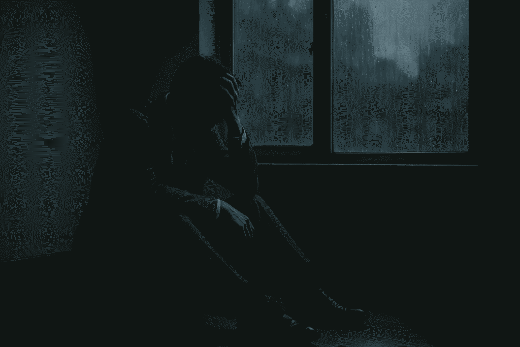 すべてを失い、部屋で一人うなだれる男性。家庭も仕事も失った、不倫男性の悲惨な末路。