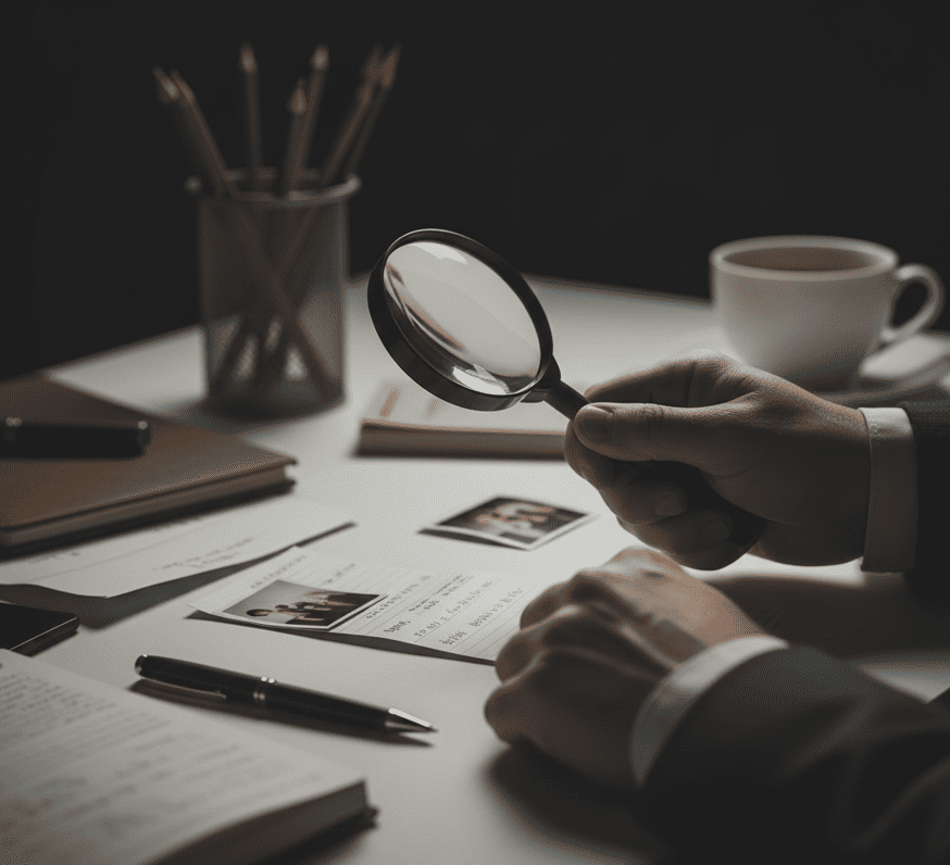 浮気の兆候を記録するための手帳とペン。探偵への相談前に必要な準備を象徴。