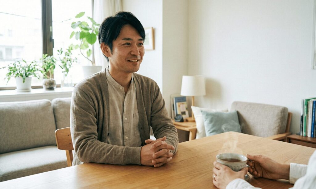 RESTART探偵事務所で安心して相談する様子