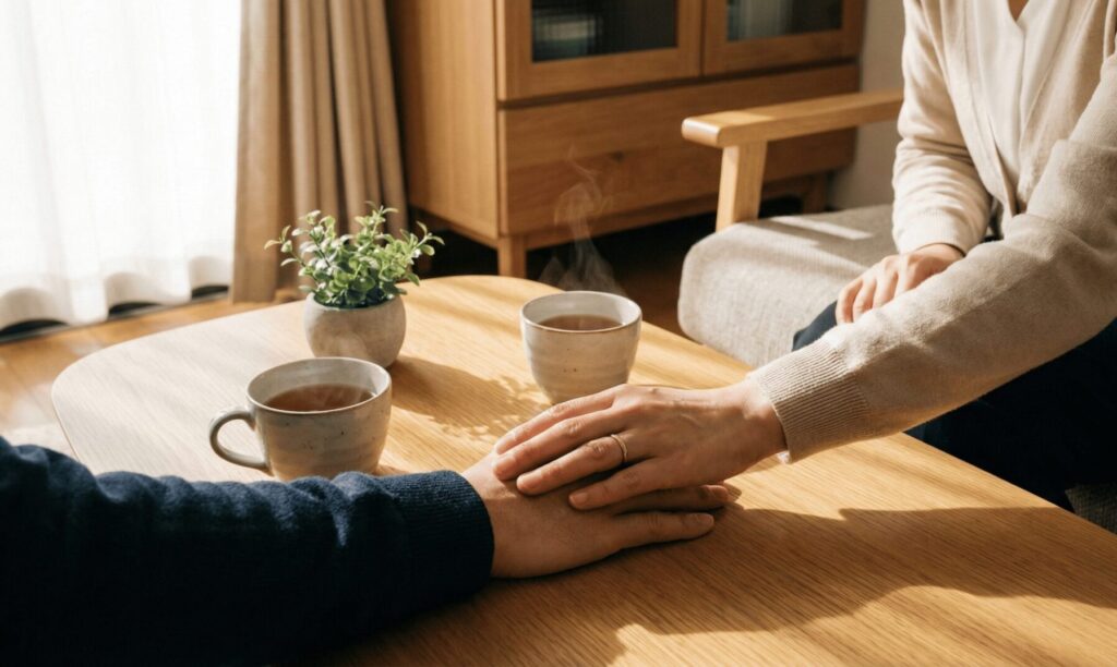 探偵事務所での温かい無料相談の様子