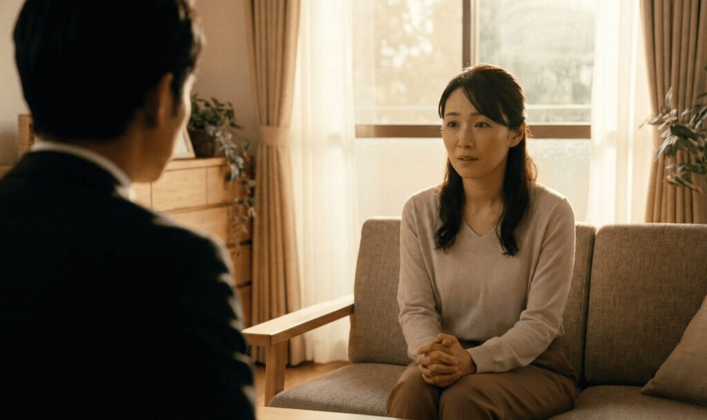 調査員に相談し、心の整理をつけようとする依頼者