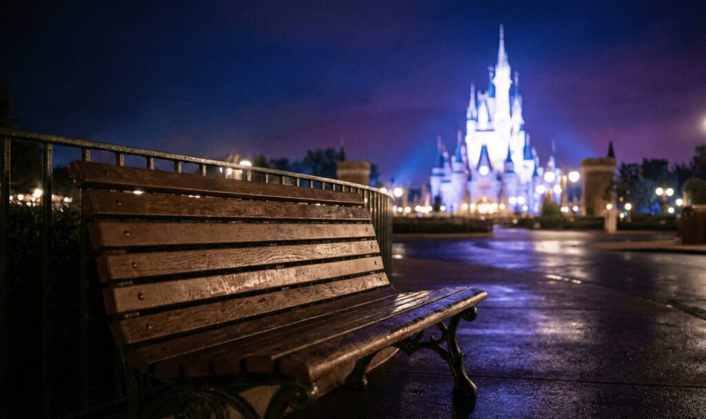 夢の国での不倫という現実に直面した際の孤独な夜景