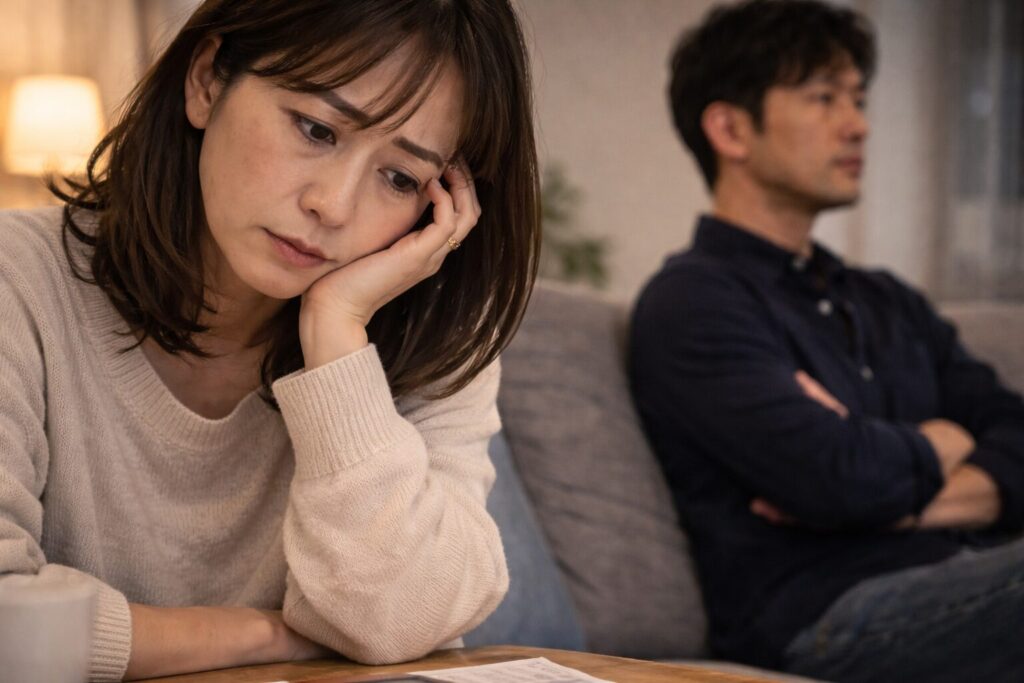 緊張した瞬間のカップル