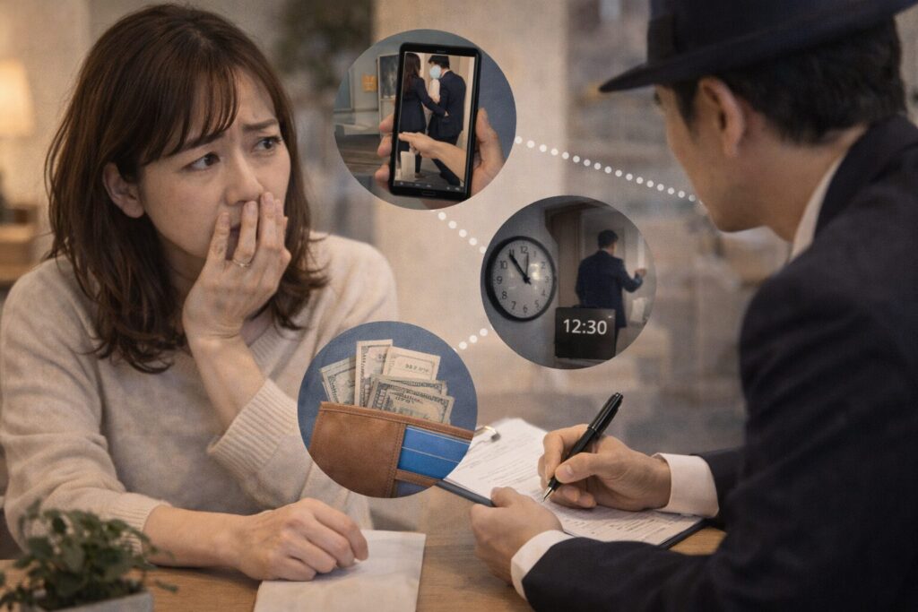 探偵との緊張した相談