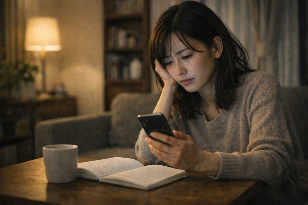 浮気調査の期間について調べて悩む日本人女性