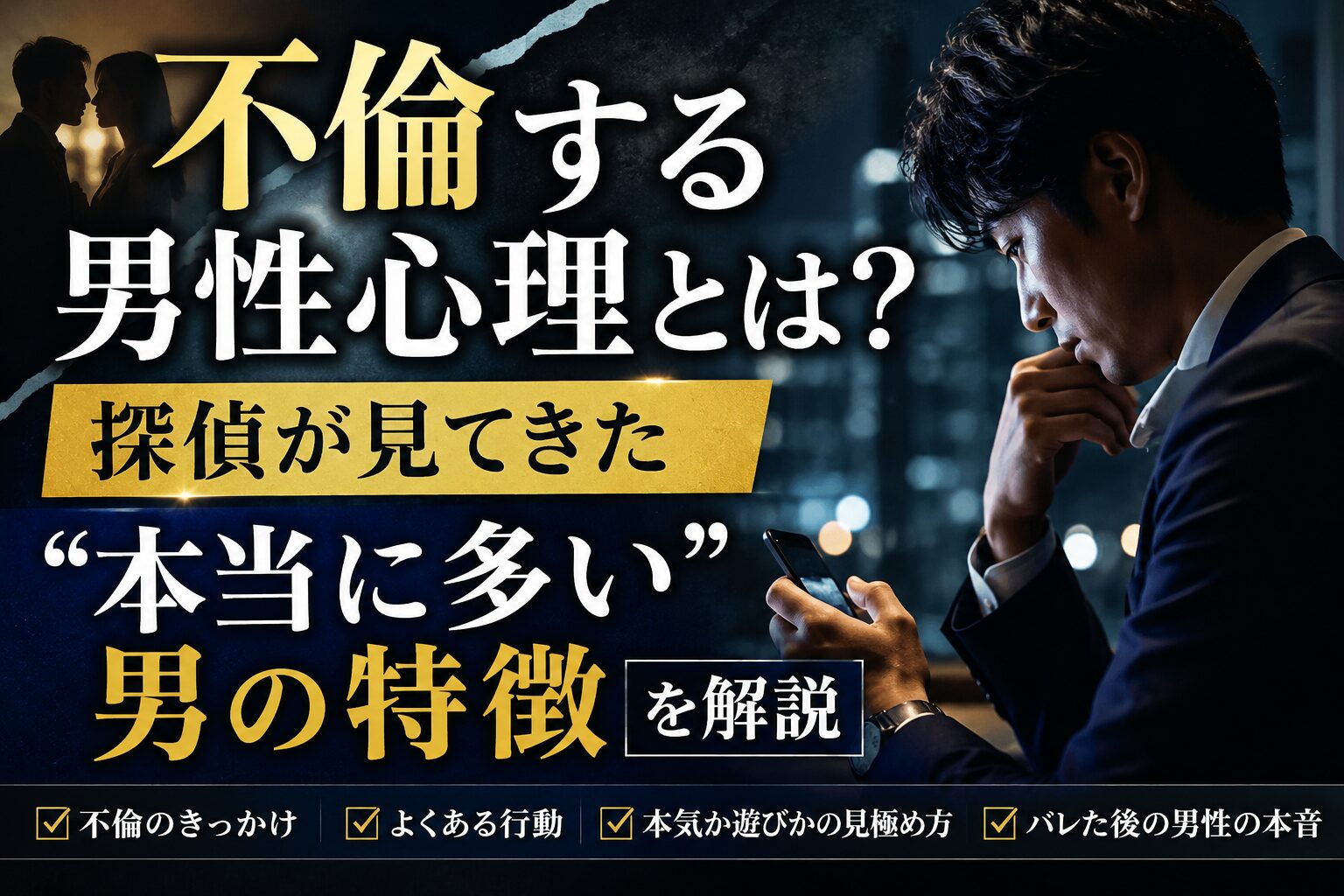 不倫する男の心理と特徴
