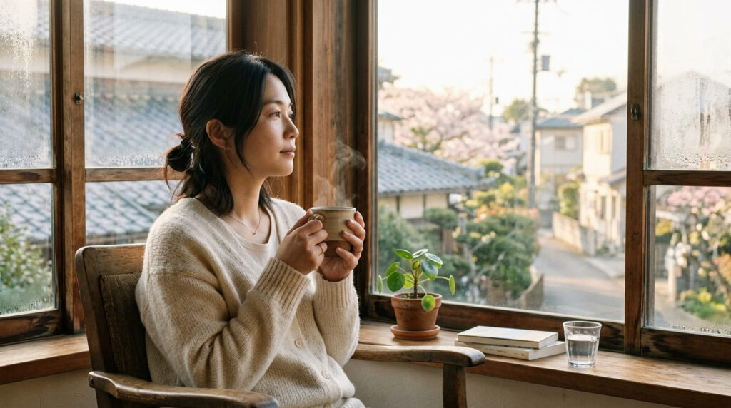 浮気発覚時に冷静な初動対応を考える女性のイメージ