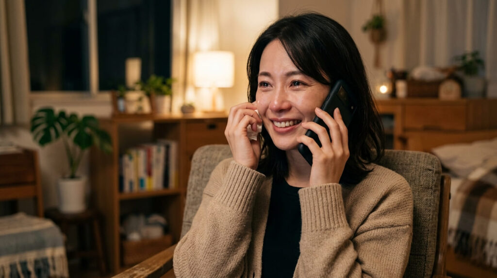 専門家に相談して安心感を取り戻した様子のイメージ