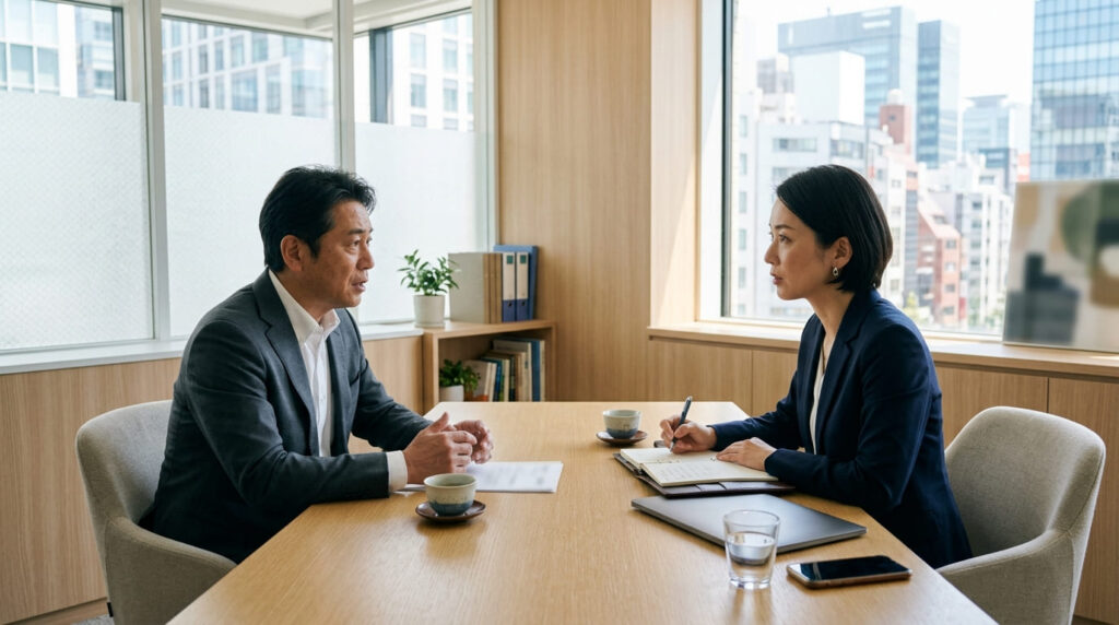 RESTART探偵事務所の専門相談員による無料カウンセリングの様子