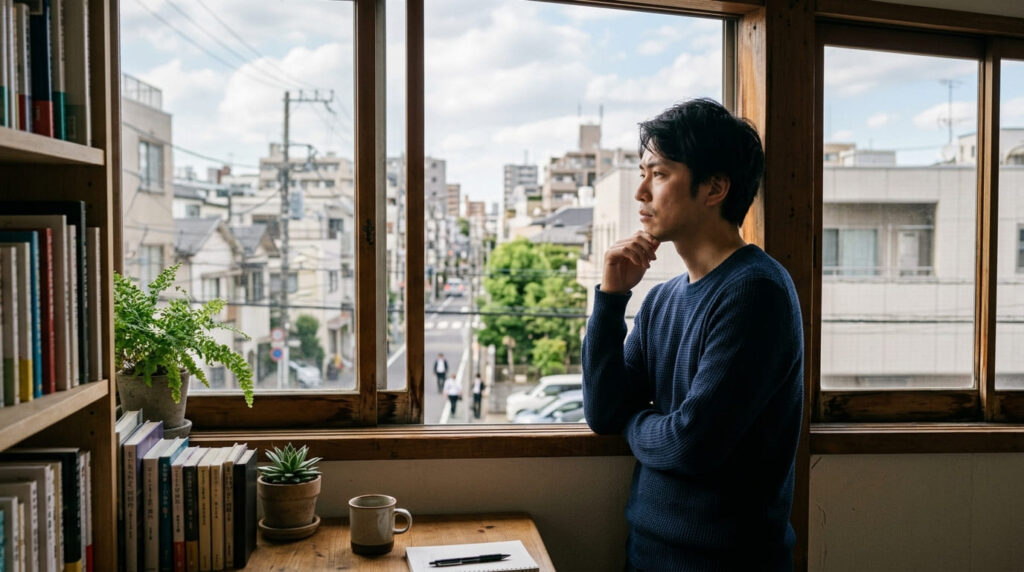 浮気を問い詰める前に自分の本心と今後のゴールを整理する様子