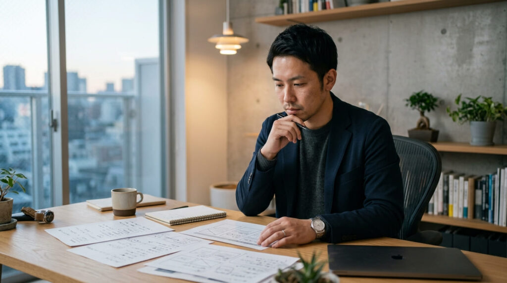 将来の生活設計と婚姻契約について客観的な視点を持つ日本人男性
