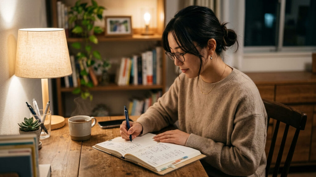 日常の言動や違和感のセルフチェックを冷静に行う日本人女性