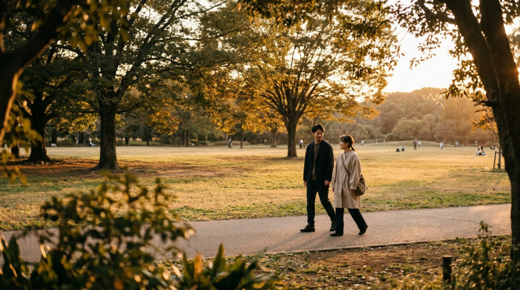 婚前調査の必要性を表す婚約中の日本人カップルのイメージ画像