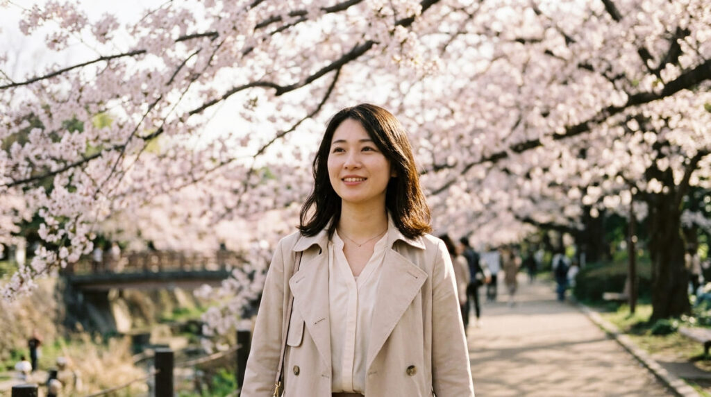 不安を解消して前へ進む日本人女性のイメージ画像